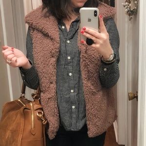 Thread and Supply Sherpa Mauve Vest